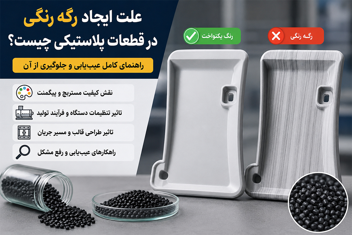 علت ایجاد رگه رنگی در قطعات پلاستیکی چیست؟